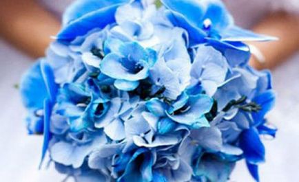 Blue булчински букет от цветя какво да избират булката