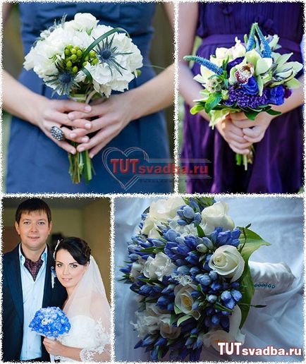Blue булчински букет - сватба сватба портал тук