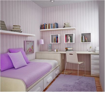 Комбинацията от лилав цвят в интериора - на нюанси, проектиране, снимката