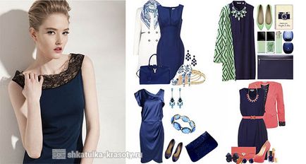 Комбинацията от цветове в дрехите - тъмно синьо, снимка, Beauty Box