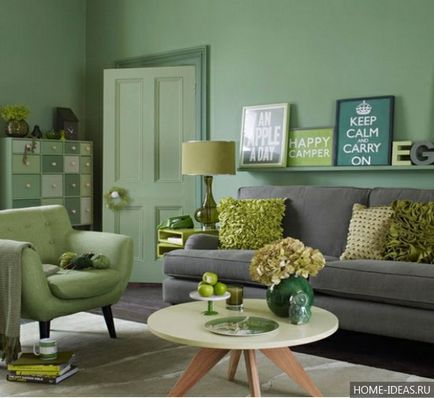 Комбинация от зелен интериор с други цветове дизайнери и съвети снимка