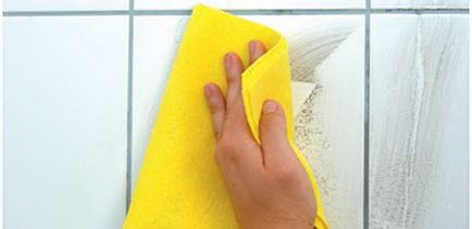Специални и народни средства за защита, които почистват плочките в банята на разводите с плаките и сапун