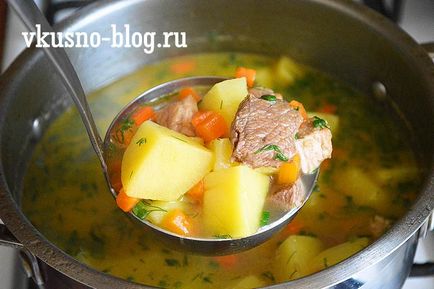 Картофена супа, месо рецепта