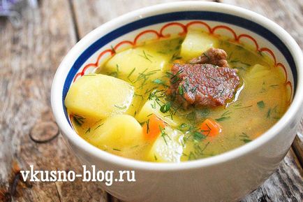 Картофена супа, месо рецепта