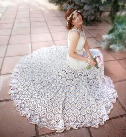 Сватбени рокли, плетене на една кука най-добрите снимки и модела (45 снимки)