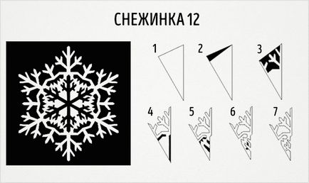 Схеми на хартия снежинки