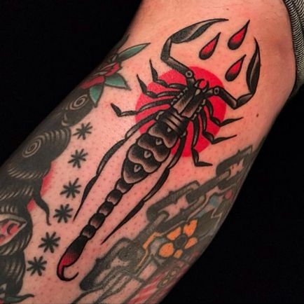 Scorpion татуировка - стойност и снимка скорпион татуировка