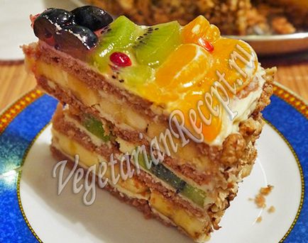 Торта с плодове - плодове рая - (рецепта със снимка)