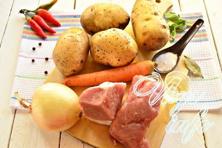 Печени картофи с месо в тенджера с една стъпка по стъпка рецепти снимки