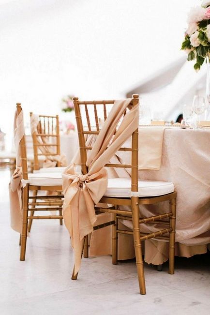 Декорация на сватбени столове - тапицерия за мебели