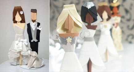 Украси за сватбата на оригами