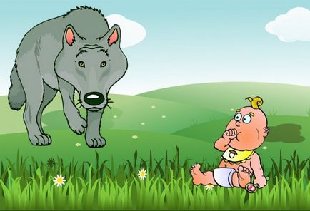 Вълкът и кучето (японски приказка), вълк и куче, животински истории за най-малките момчета
