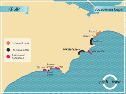 Всички плажове на Крим, където пясъка и където медузи