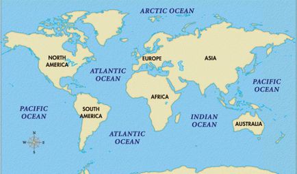 Характеристики и имената на океаните