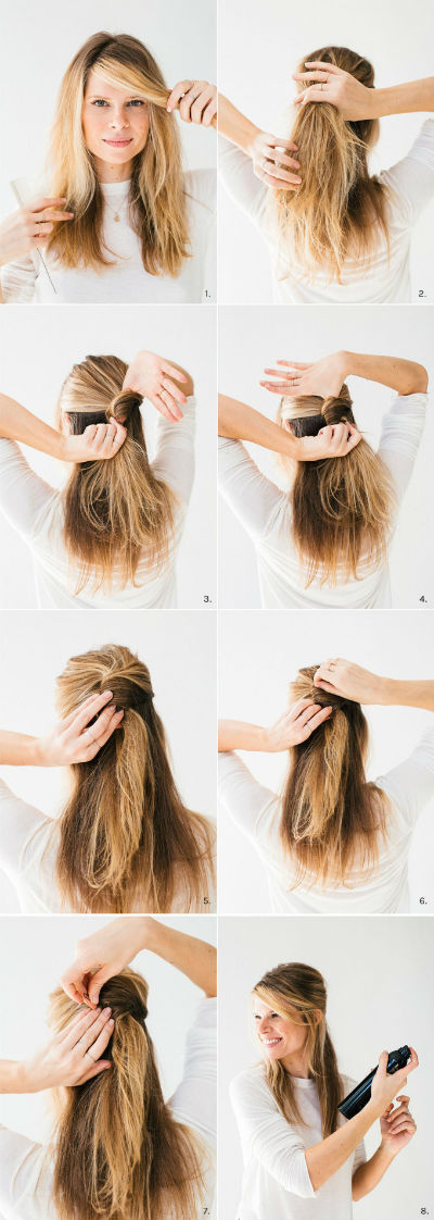 15 Бързи прически за дълга коса като косата бързо се правят в домашни условия