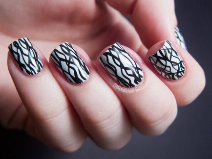 30 снимки нокти дизайн в черно и бяло стил