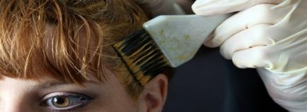 Амоняк без багрило-мус от Loreal палитра (коса след процедурата) Bezammiachnoy боя-мус палитра от L'Oreal