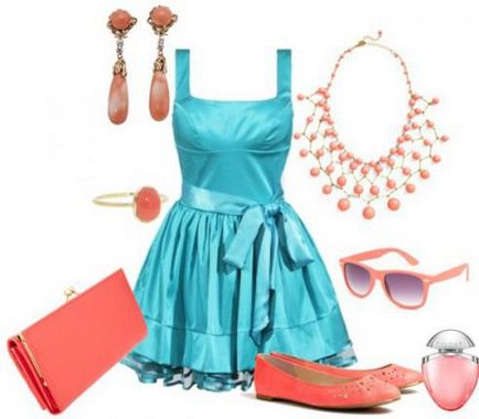 Turquoise рокля с какво да облека, какво да се носят обувки