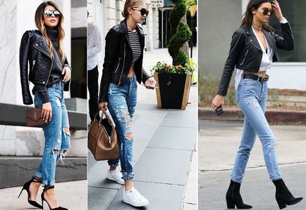 С над носенето скъсаните джинси 2017 мода фотоизображения лъкове