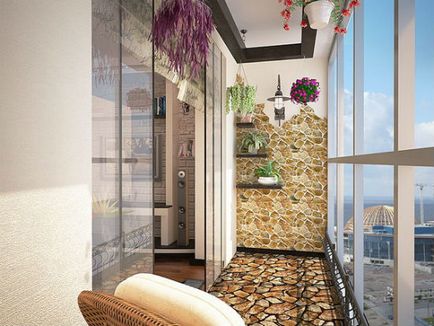 Дизайнът на балкона, 24 снимки на красиви интериори, съвети, как да се избират финала за декорация