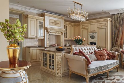 Кухненски дизайн в класически стил - 65 снимка интериор