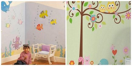 Дизайнът на стените в детската стая - всичко е правилното нещо да направя