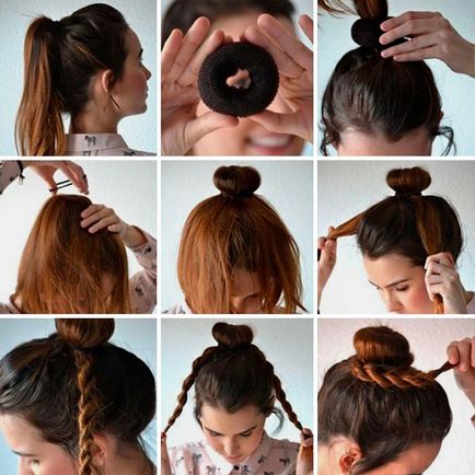 Как да лъч с помощта стъпка поничка коса по стъпка инструкции със снимки и видео