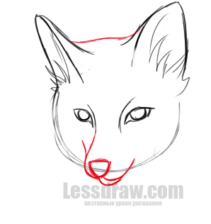 Как да се направи лисица постепенно молив, lessdraw