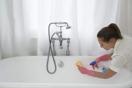 Как да се почисти вана с жълт плака и как да се чисти от измие хронична варовик