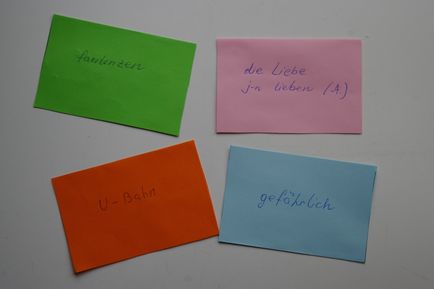 Как да се научите думи с помощта на картите - Deutsch-онлайн! немски онлайн