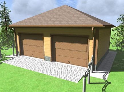 Как да си направите покрива на гаража с ръцете си, как да се изгради фронтон покрив, примерите в снимката
