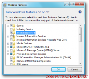 Как да забраните на Internet Explorer в Windows XP, 7