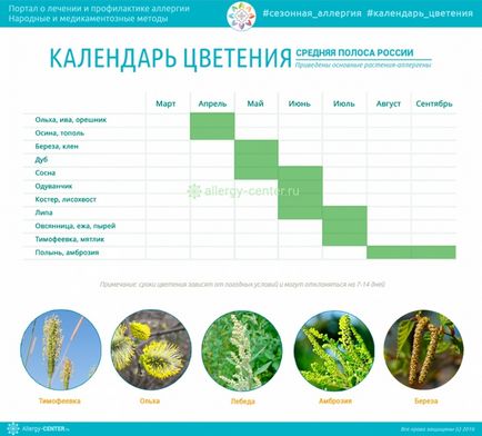 Календар на цъфтящи растения за страдащите от алергии по региони