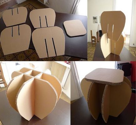 Мебели, направени от картон с ръцете си 7 майсторски класове на маси, столове и рафтове