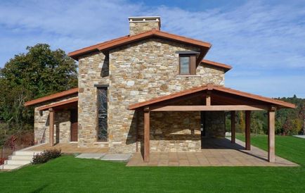 Облицовъчни каменни къщи - 100 снимки на завършени проекти
