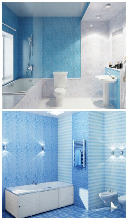 Обзавеждане на баня пластмасови панели, дизайн със снимки
