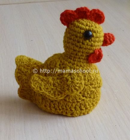 Великден пиле плетене на една кука, плетени Великден пиле