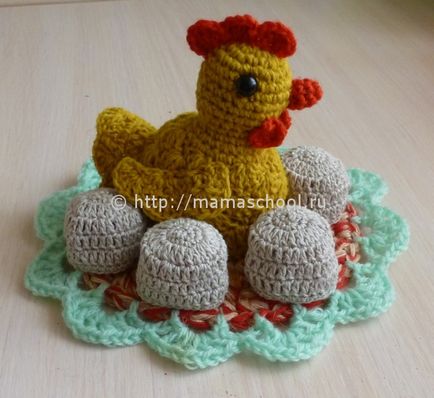 Великден пиле плетене на една кука, плетени Великден пиле
