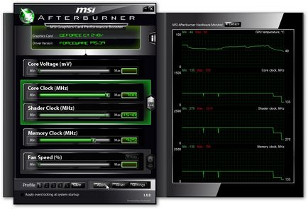 Ускорение лаптоп видео (NVIDIA) Overclocking лаптоп графична карта