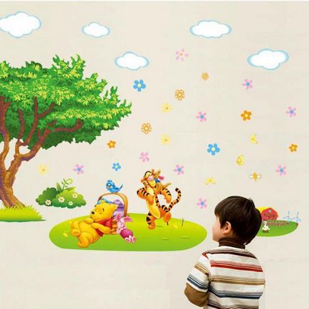 Образователни снимки на стената в детската градина