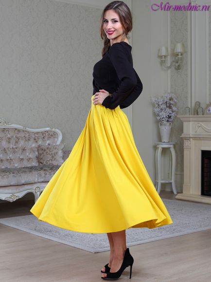 От какво да се носят жълти пола