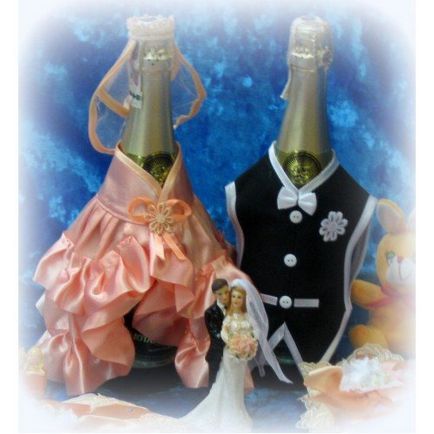 Булката и младоженеца Champagne Майсторски клас с фото и видео уроци