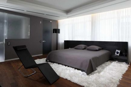 Спални в хай-тек стил - интериорен дизайн снимка