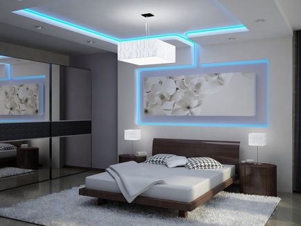 Спалнята е в стила на хай-тек снимка спалня дизайн в хай-тек, как да се организира спалня високотехнологично