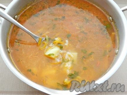 Супа с домати и ориз - рецептата със снимка