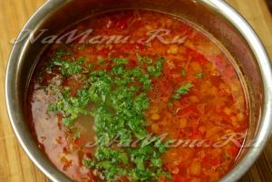 Супа с ориз и домати рецепта