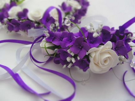 Сватба в лилави цветя - идеи, възможности, оборудване