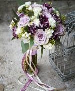 Сватба в лилави цветя - идеи, възможности, оборудване
