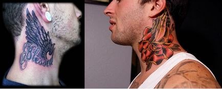Татуировки на врата, стойността и снимка татуировки за мъже и жени