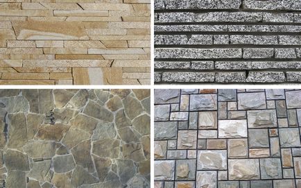 Texture, форма и блясък на естествен камък в дизайна на фасади